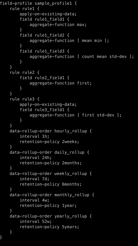 Add a Data Rollup Summarization Profile | Paragon Automation 24.1 ...