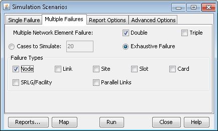 Multiple Failure Simulation Window