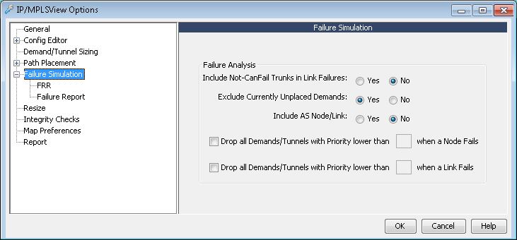 Failure Simulation Options