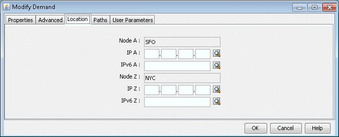 Fill in the IP address for the destination node