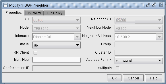 Modify BGP Neighbors