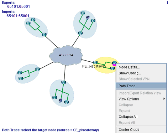 VPN Path Tracing in VPN View