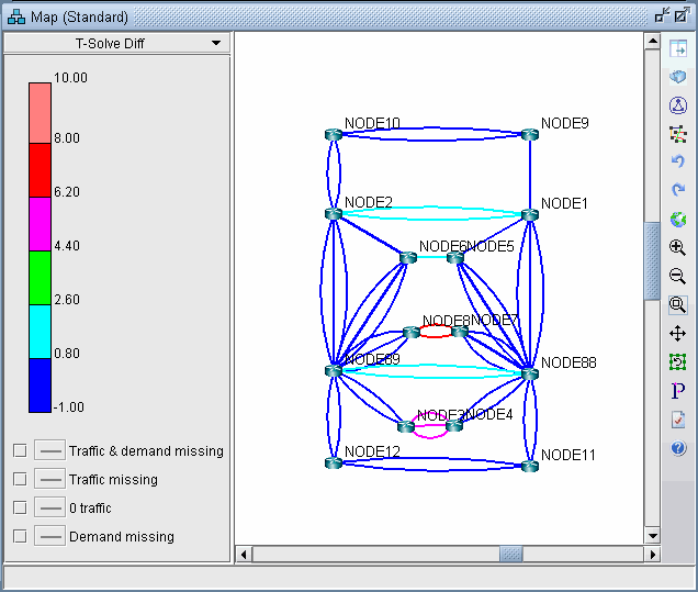 Difference Between Measured and Model Traffic