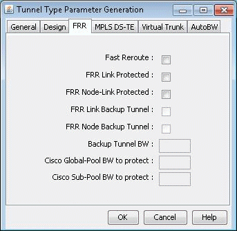 Tunnel Type Parameter Generation Window