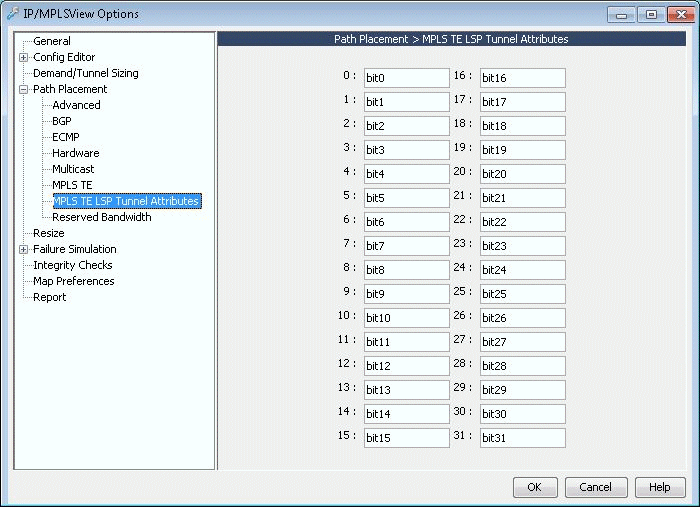 Tunnel Options Window