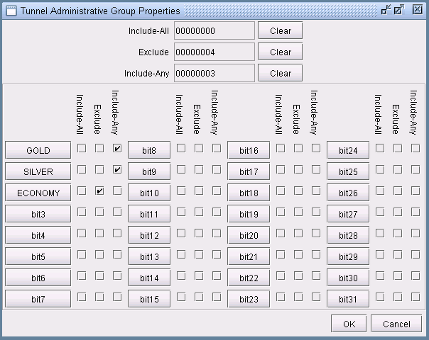 Tunnel Include/Exclude Constraints