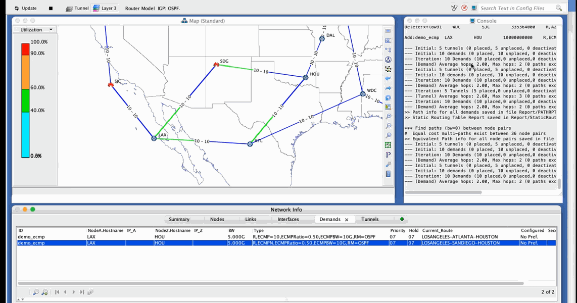 Demand Flow through ECMP