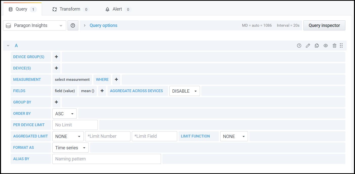 Querying from Grafana UI