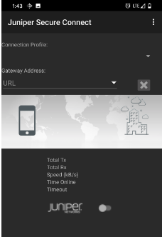 Juniper Secure Connect Application Screen