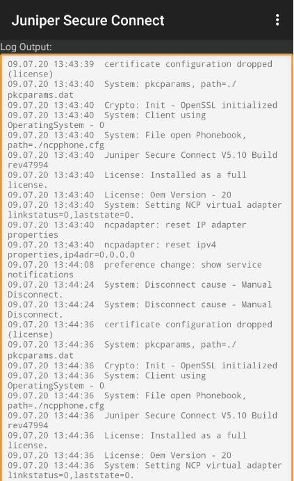 Displaying Log Information