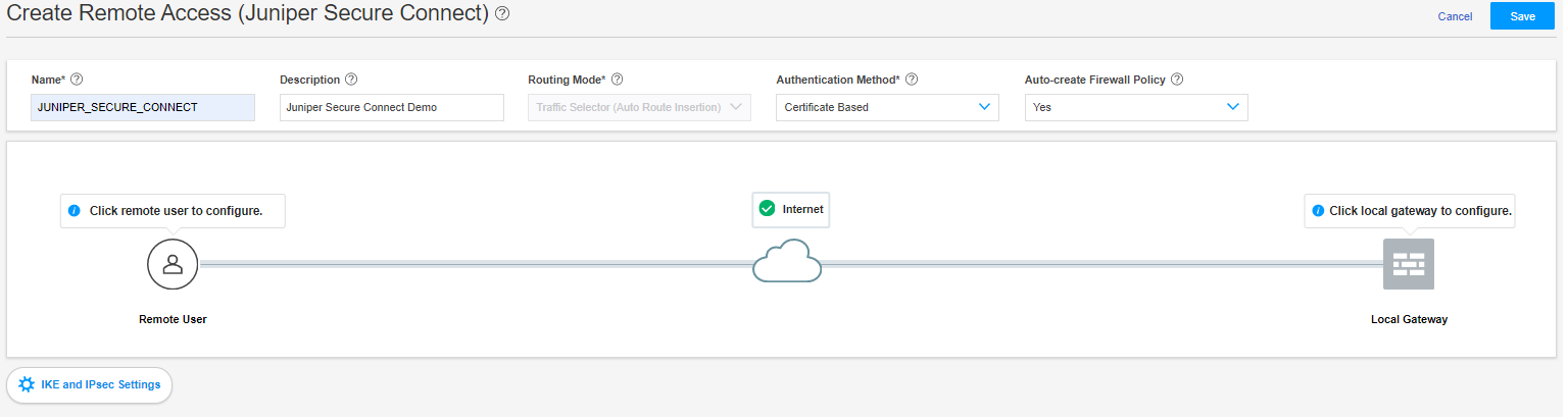 Create Remote Access Page For Certificate-Based Authentication Method