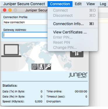 Connection Menu