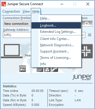 Logbook Menu Option