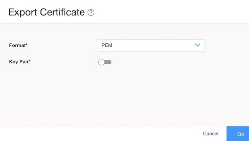 Export Self-signed Certificate