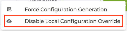 Disable Local Override
