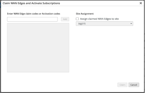 Claim WAN Edge